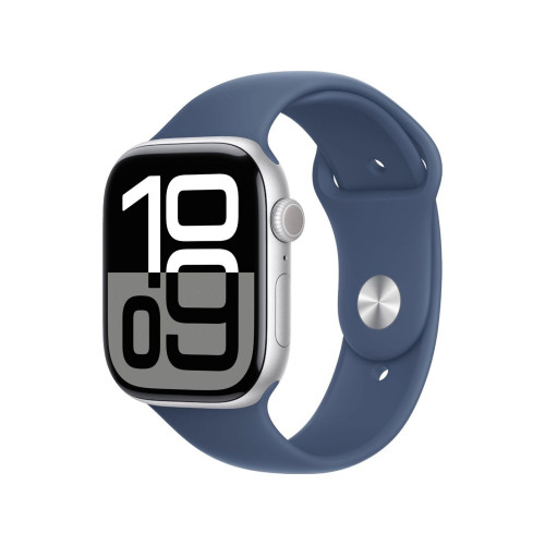 Apple Watch Series 10 GPS 46mm Silver Alu. Case w. Denim Sport Band - M/L (MWWM3) б/в